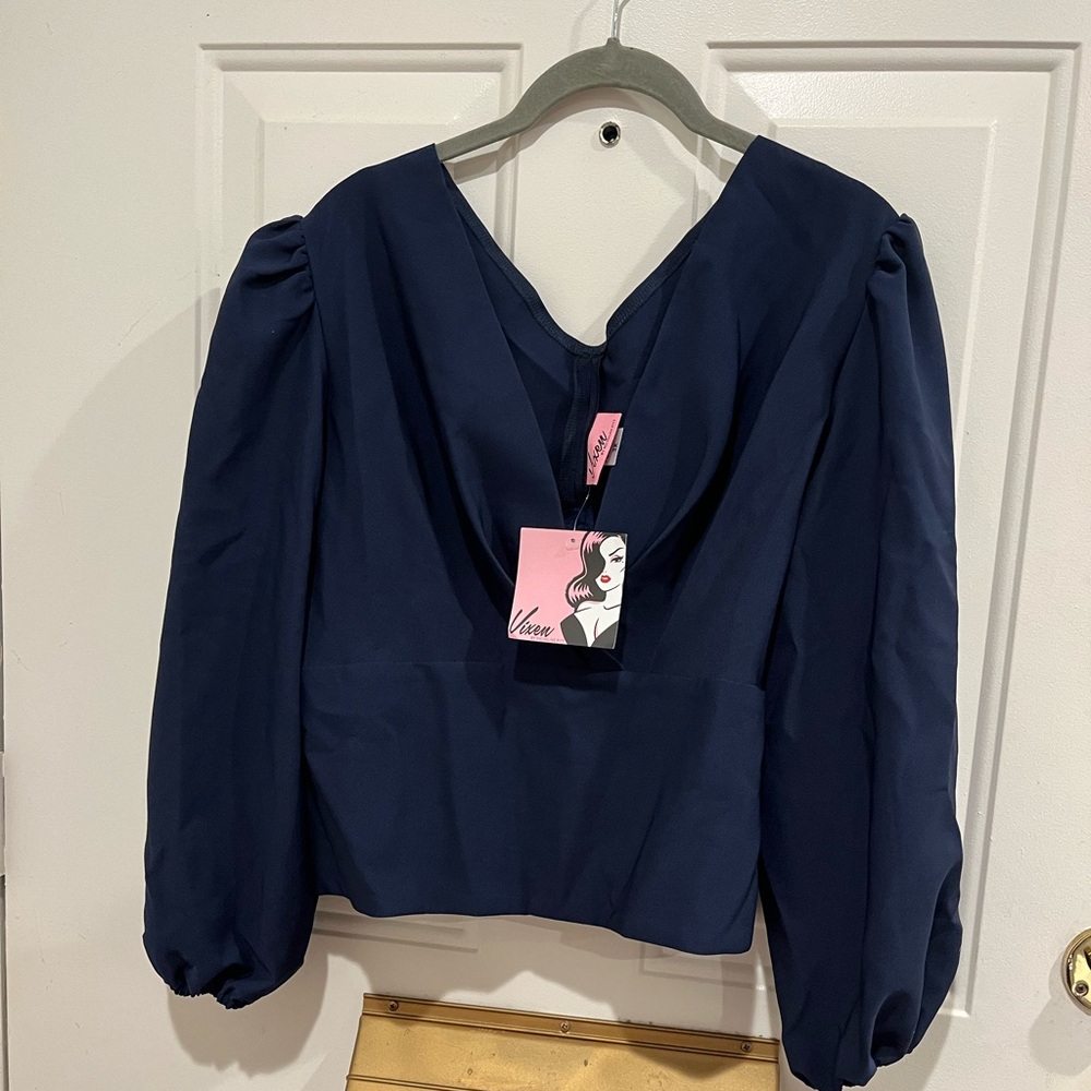 3X Vixen Bawdy Top Navy